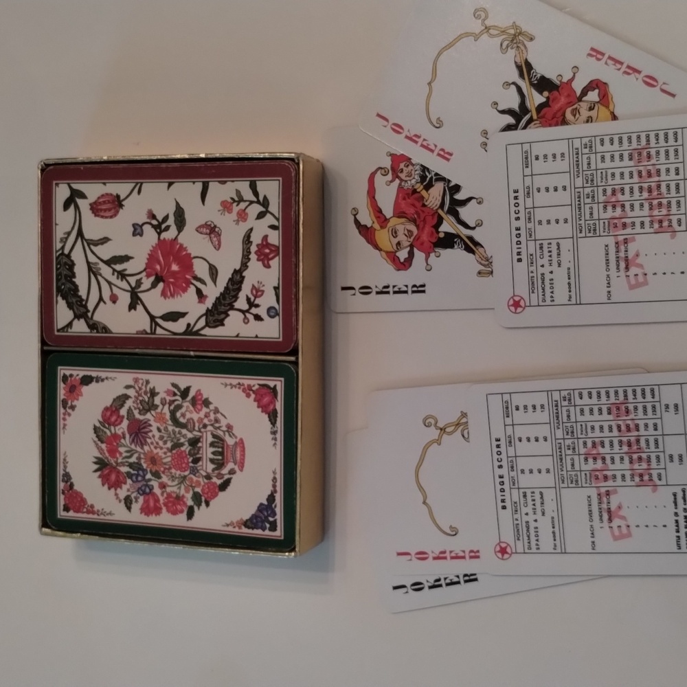 Piatnik Embroidered Silk Play Cards Boxed Set